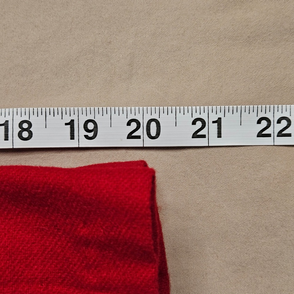 Vtg Wool Pleated mini Skirt Red Size 8P School Girl Holiday Academia Y2K Preppy - Picture 6 of 7